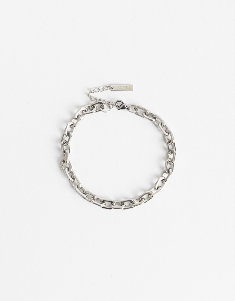 Pulseras Flexibles Metal Pulsera De Acero Men´s Collection - Plateado