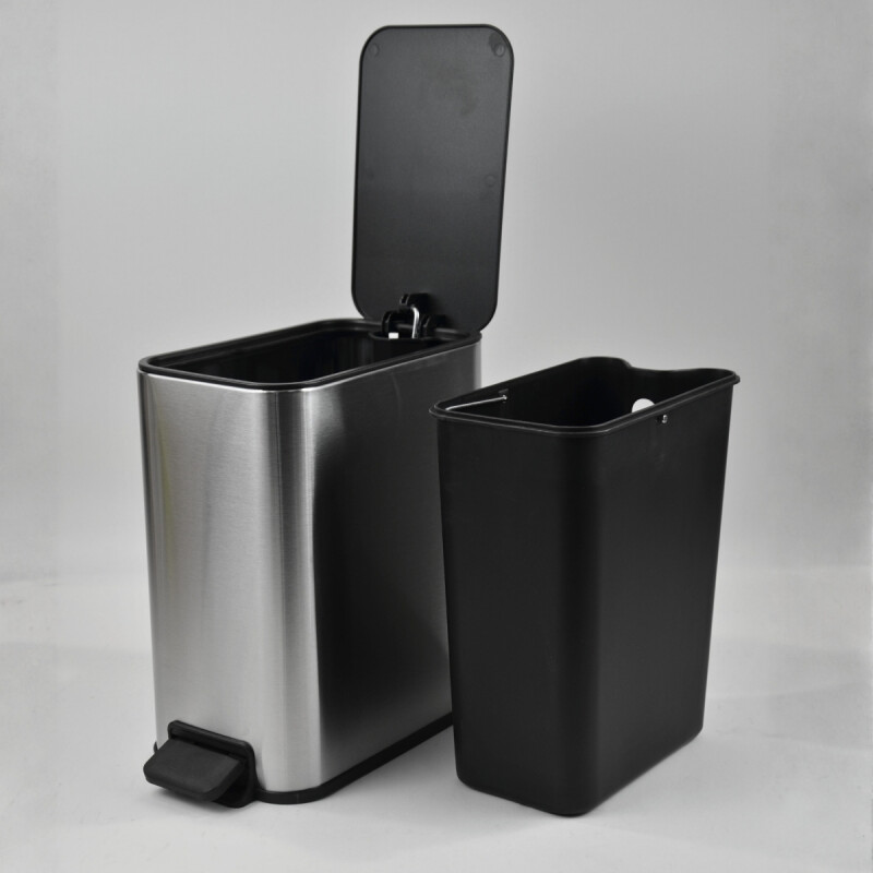 Papelera 5lt con pedal inox INOX