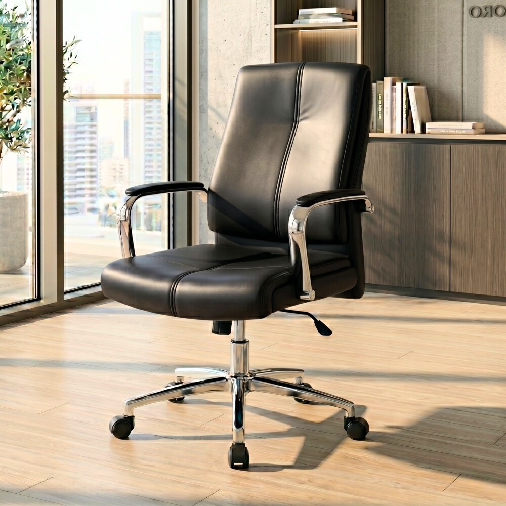 Silla de oficina Cromada Mariposa - Nash Negro