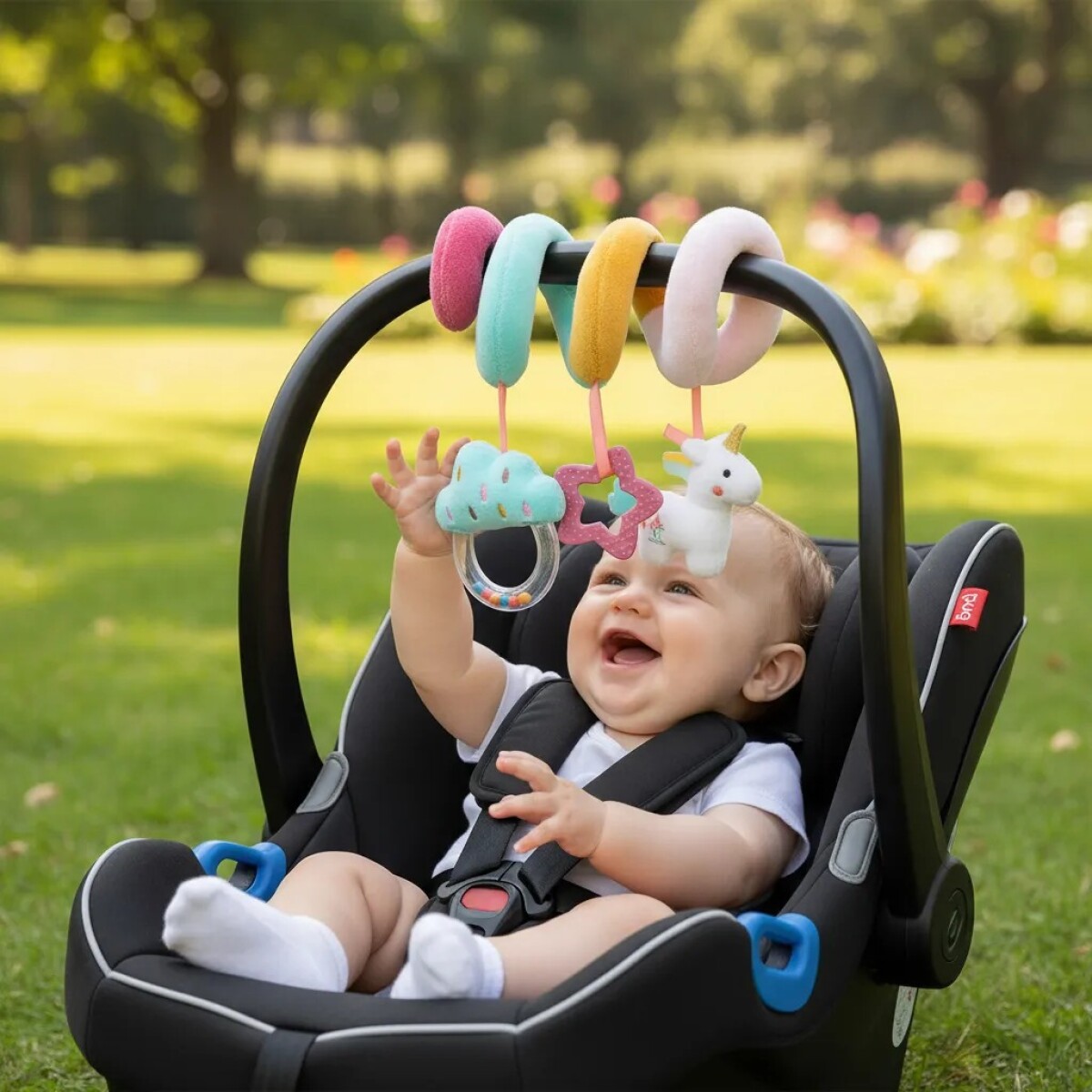 Barra ESPIRAL para coche y baby silla BUBA magic - unicornio 