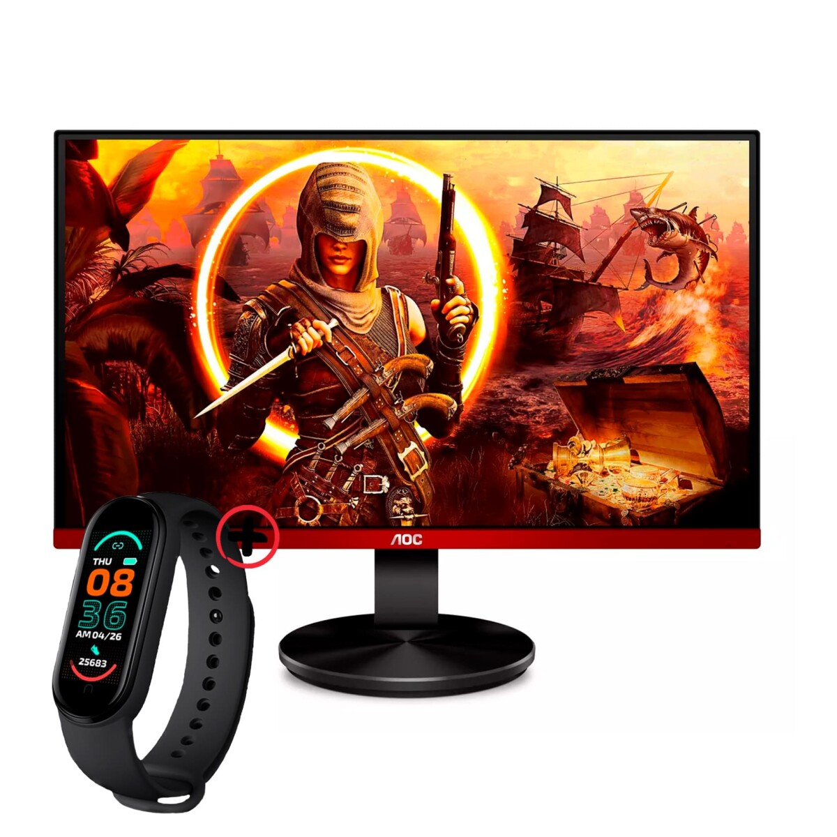 Monitor Gamer Aoc G2790vx Lcd Tft 27 Negro Y Rojo + Smartwatch 
