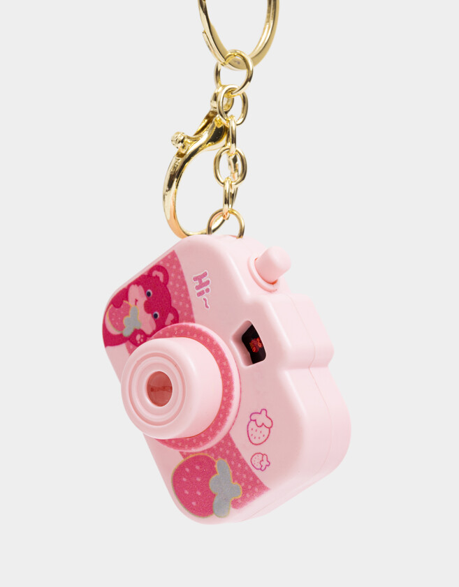 Llavero Lúdico Llavero Con Camara Vintage - Rosa Claro