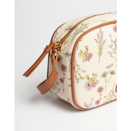 Bandolera Efecto Trenzada Estampado Flores