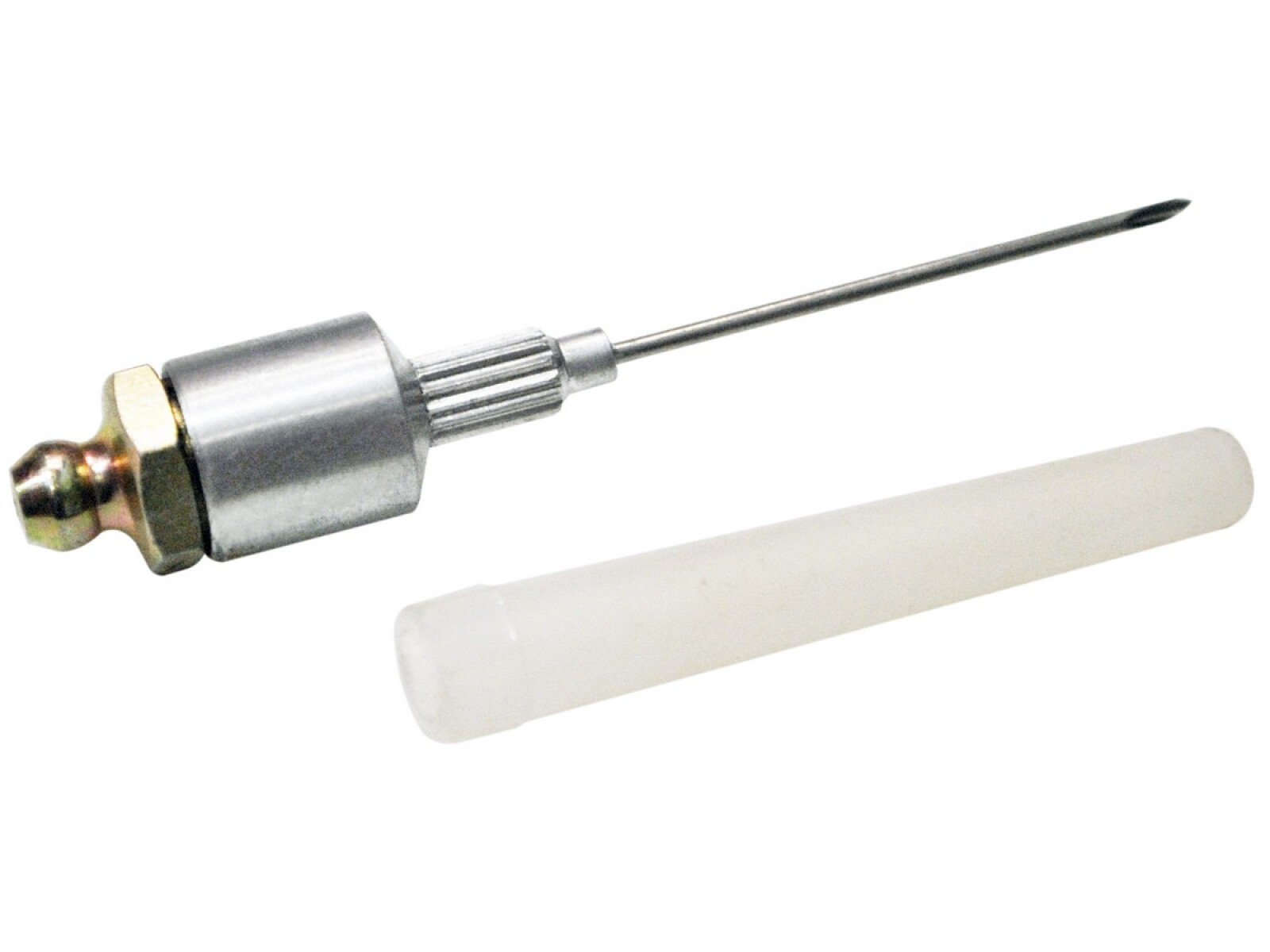 PUNTERO ENGRASE AGUJA HIPODER. INOX 36mm largo. 