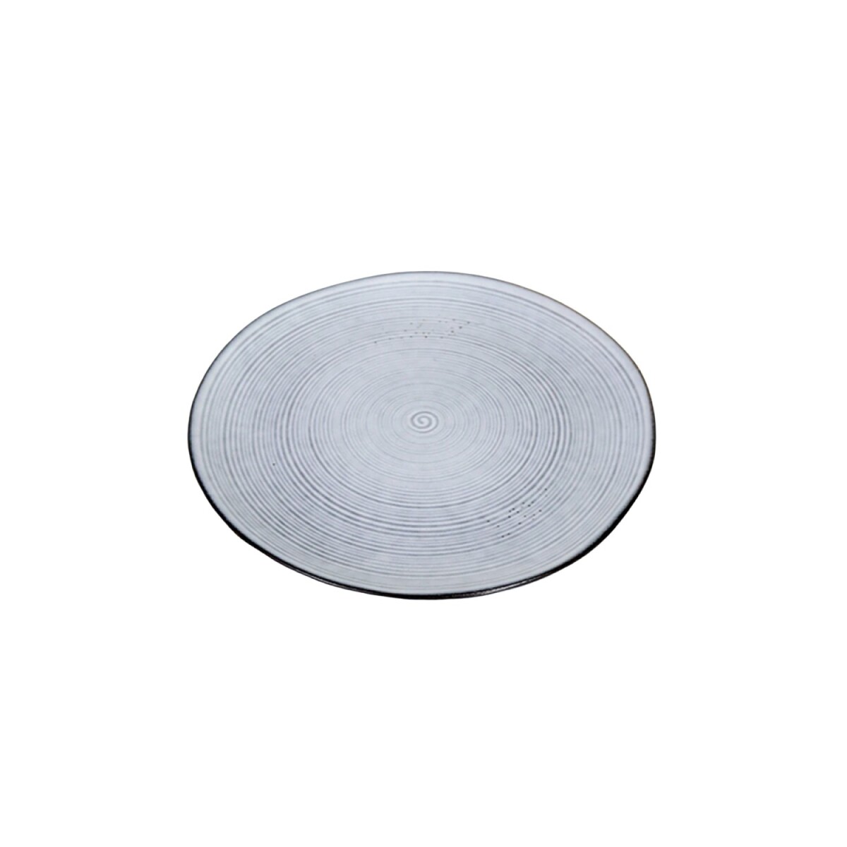 PLATO PLAYO CERAMICA GRIS ESPIRAL 26.5CM 