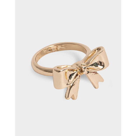 Anillo Metal Moño Bold Dorado
