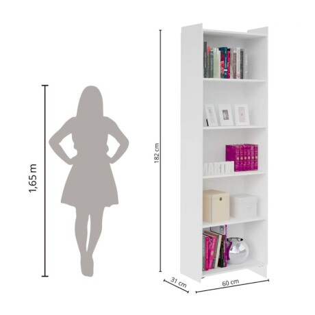 Promo Escritorio Esquinero + Biblioteca 5 Estantes Blanco