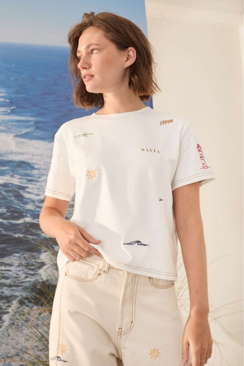 Tshirt Savia Detail - Blanco 