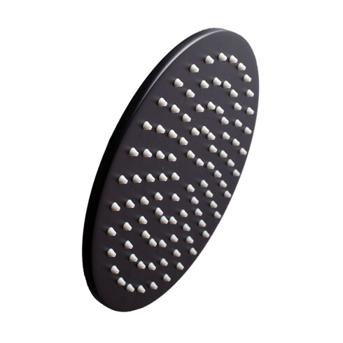 GRIFERIA ROSETA REDONDA 20CM NEGRO MATE PARA BAÑO NEGRO