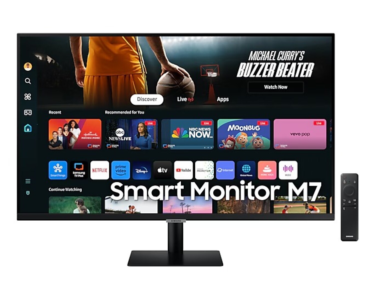 Monitor inteligente UHD negro de 32" M7 M70D 